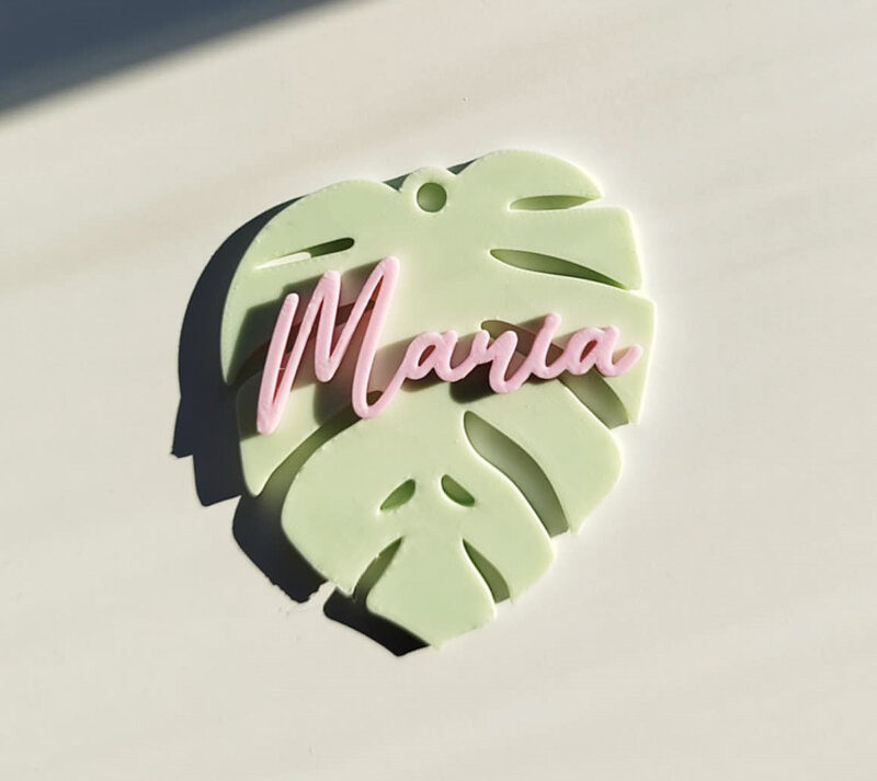 3d printed monstera tag