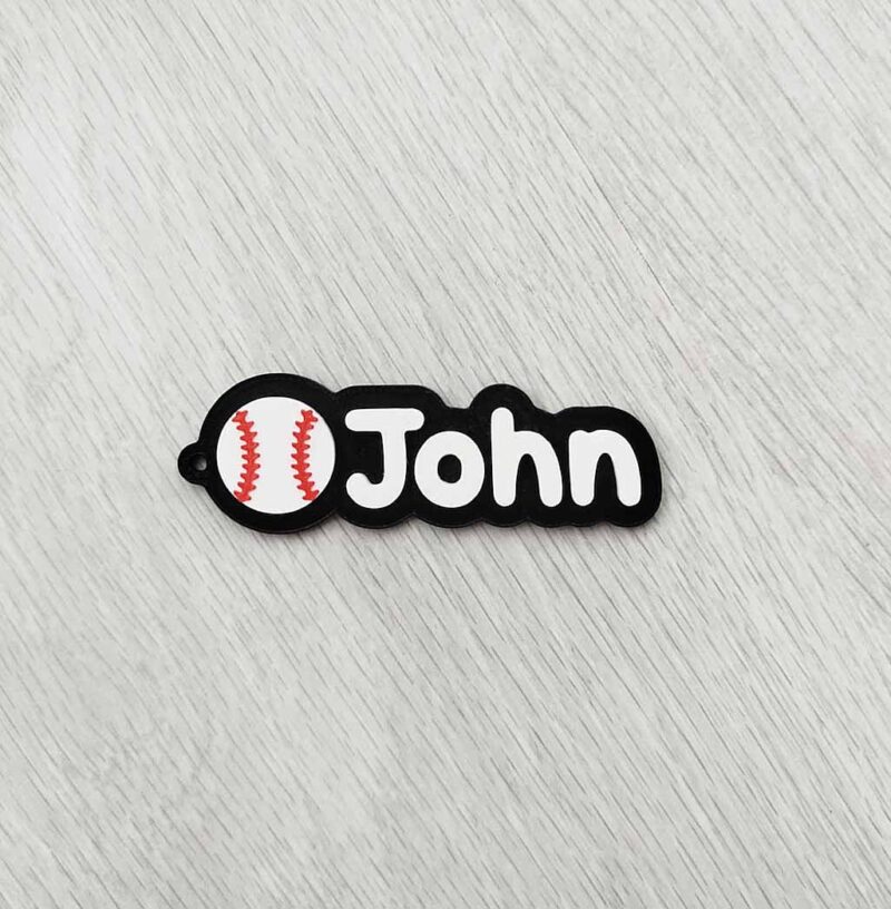 baseball name tag