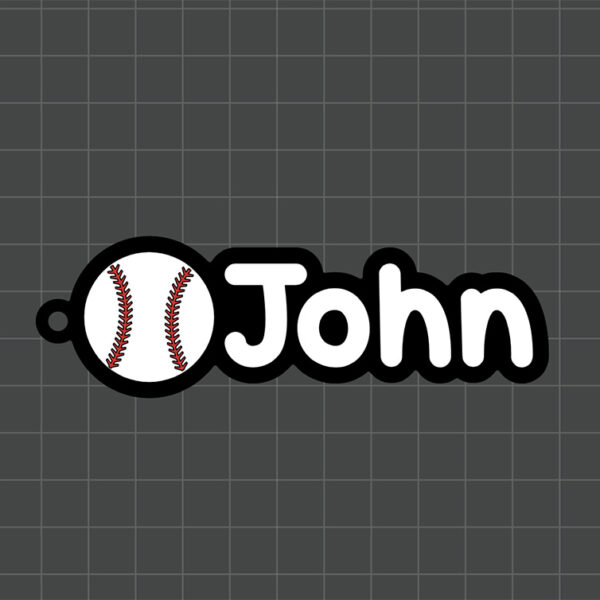 baseball printed tag preview