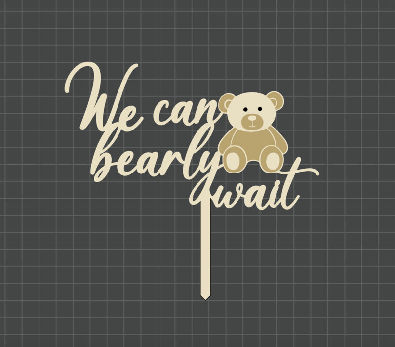 bearly wait cake topper
