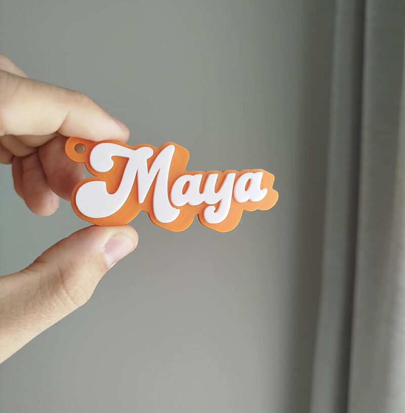 custom retro name tag