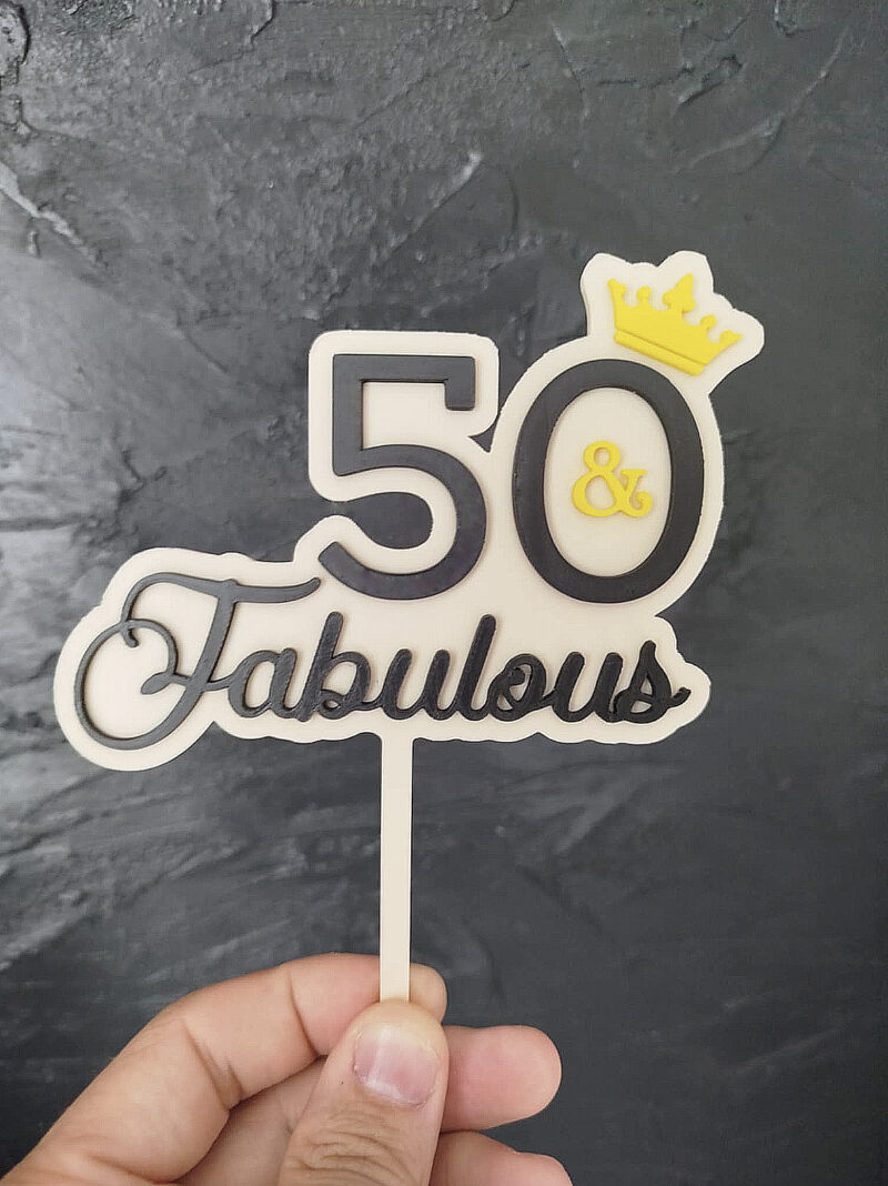 fabulous cake topper