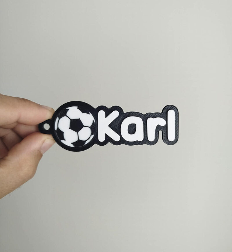 keyring with football