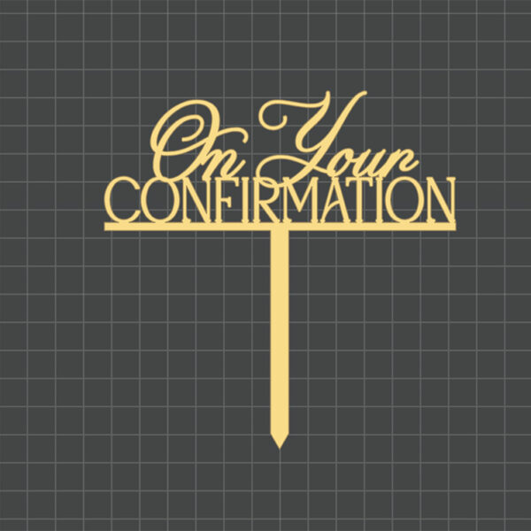 on your confirmation topper preview