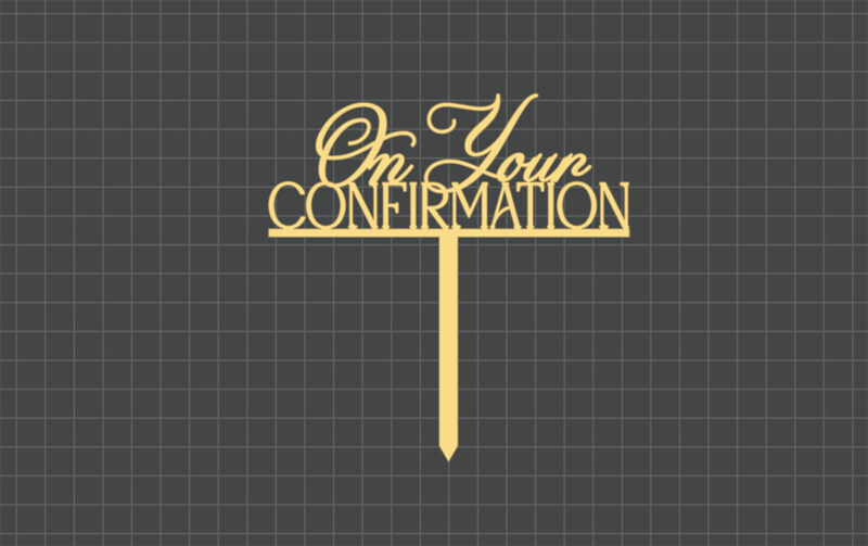 on your confirmation topper preview