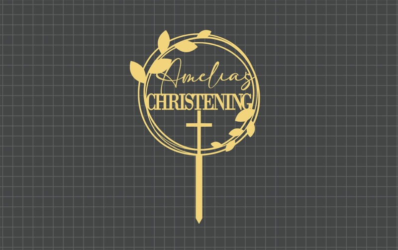 round christening topper preview