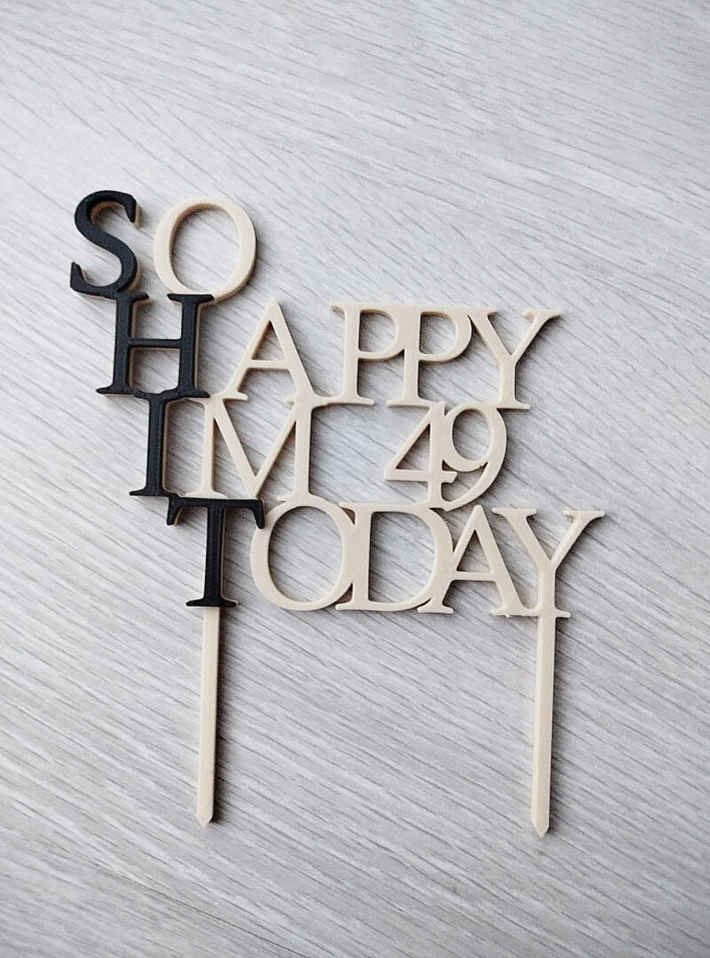 shit printed topper