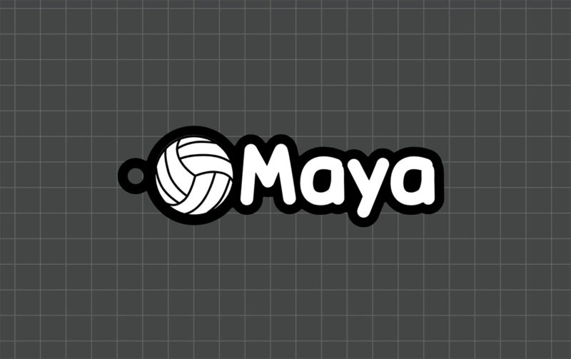 volleyball name tag preview
