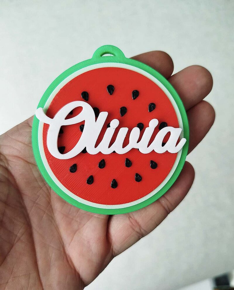 3d printed watermelon tag