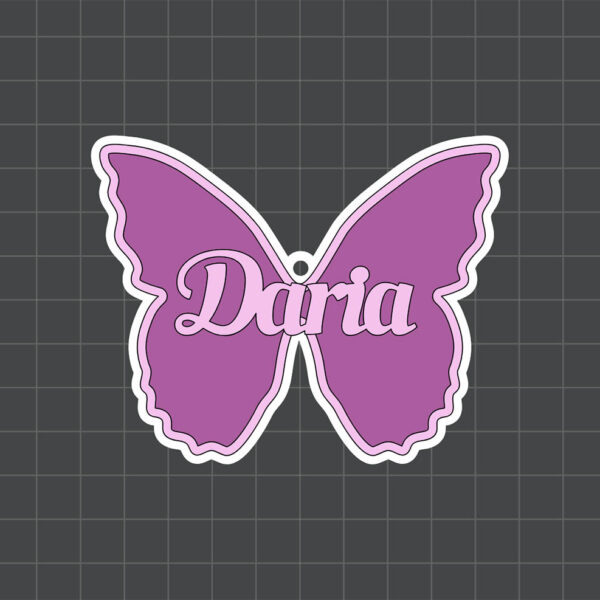 butterfly name tag