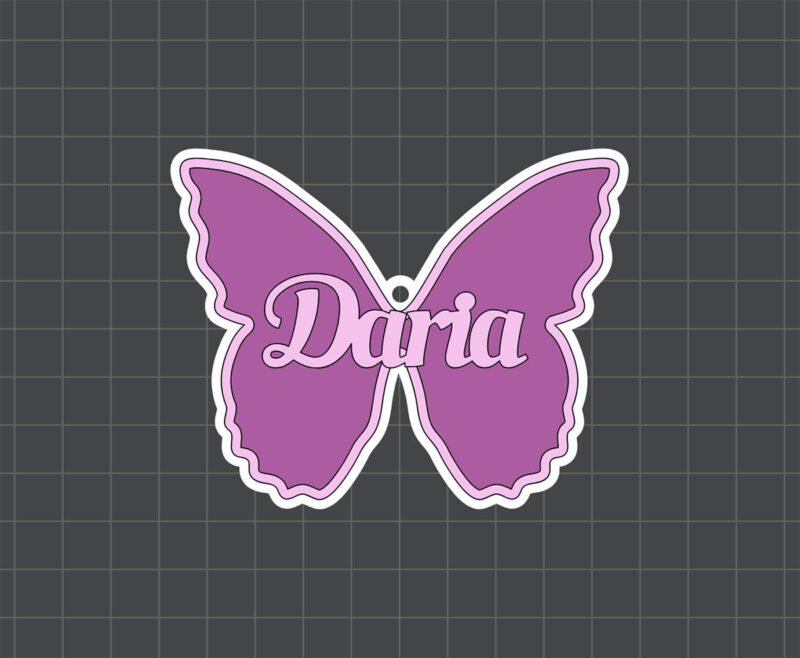 butterfly name tag