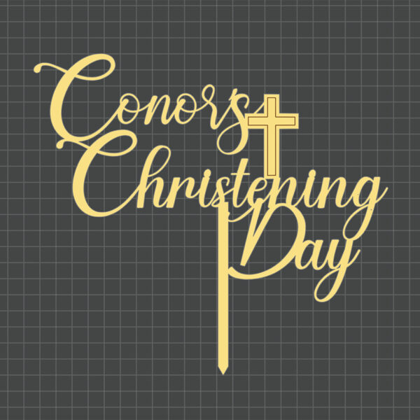 christening topper with cross preview