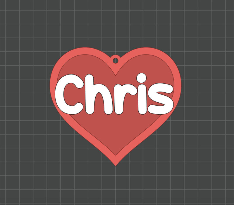heart shaped tag