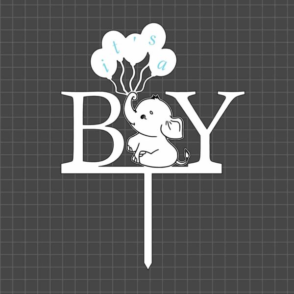 its a boy cake topper