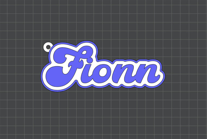 keychain with outline