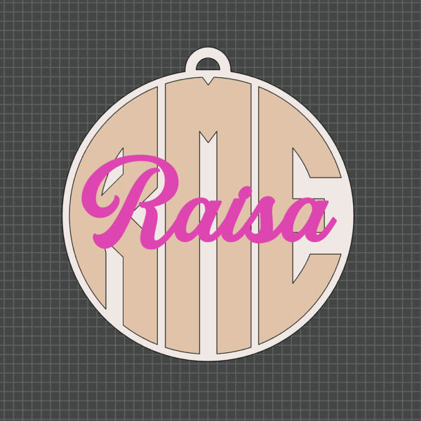 monogram keyring