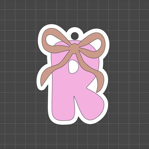 printed initial keyring