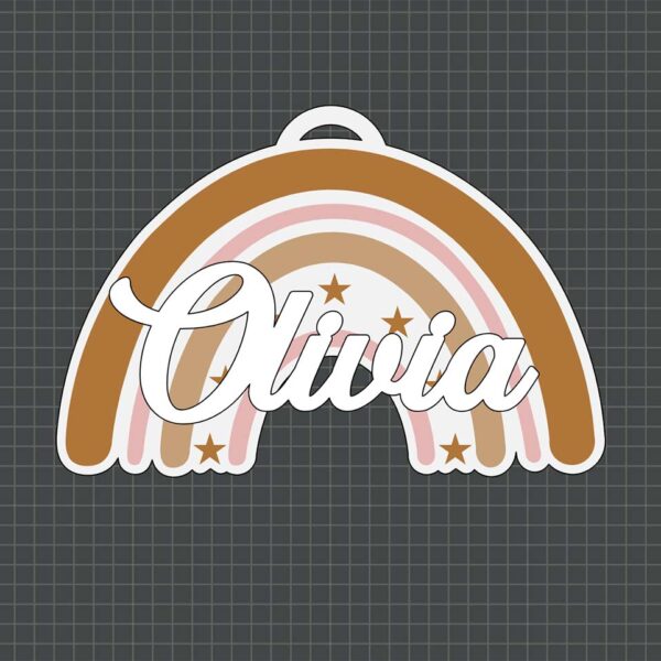 rainbow name tag