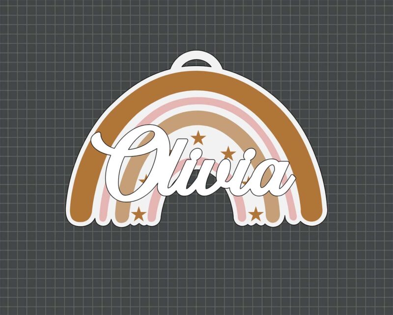 rainbow name tag