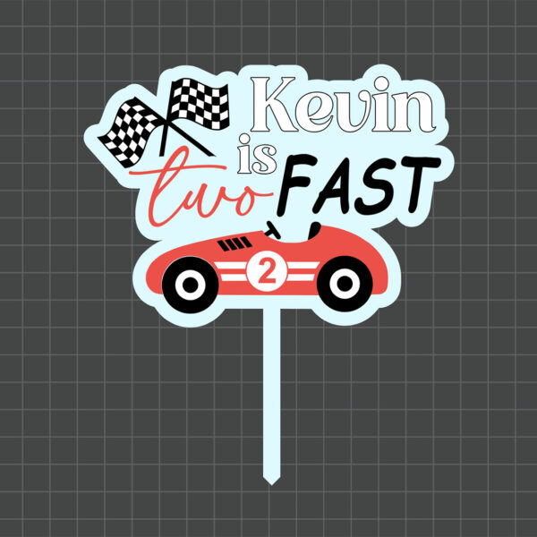 two fast cake topper