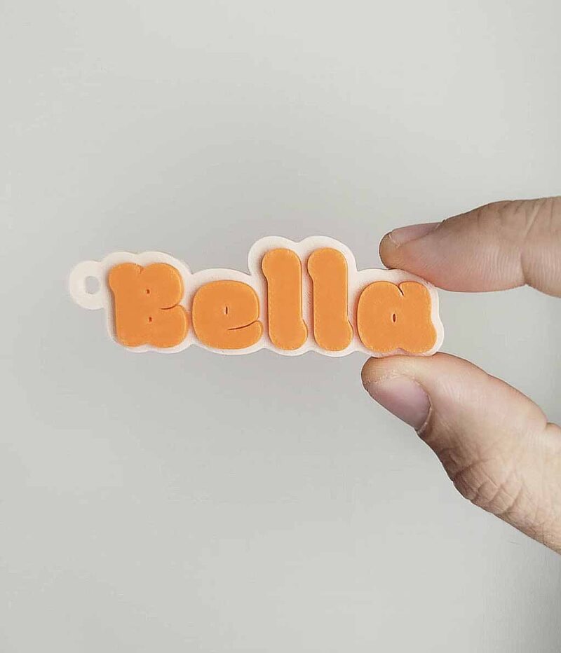 bella printed keyring