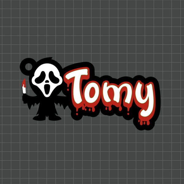 bloody name tag