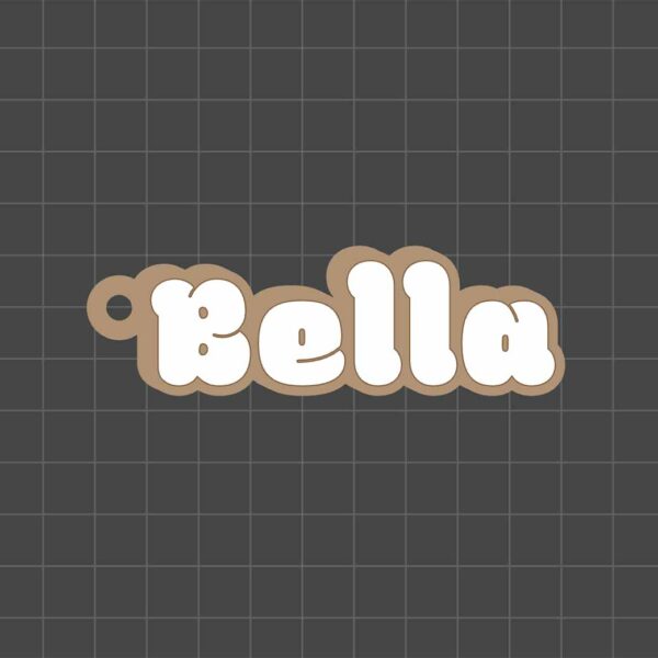 chunky name keychain