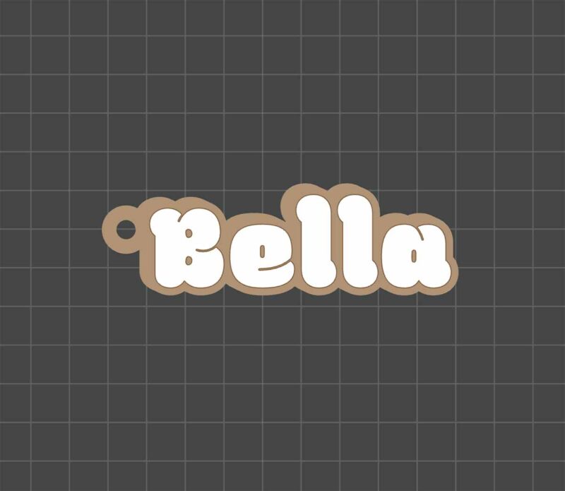 chunky name keychain