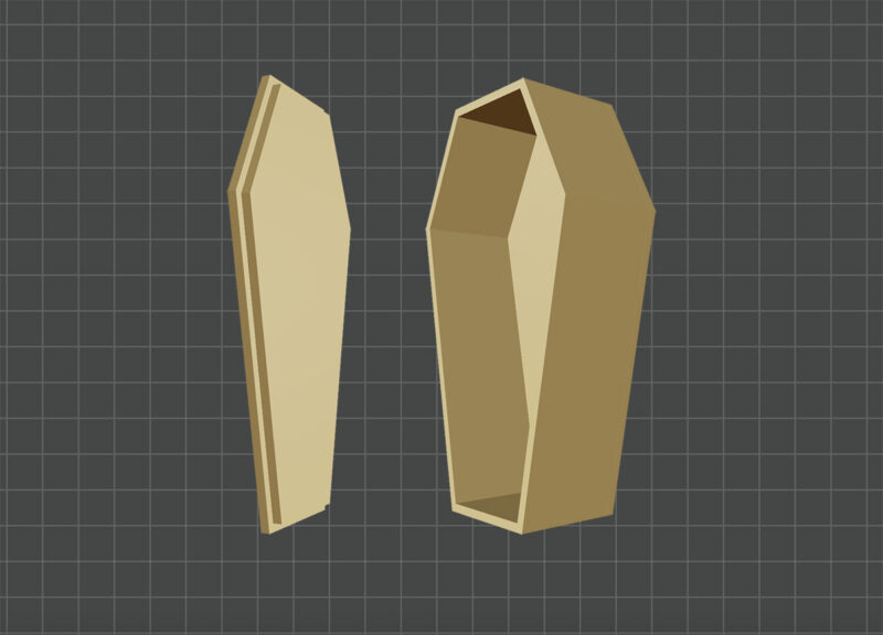 coffin box with lid