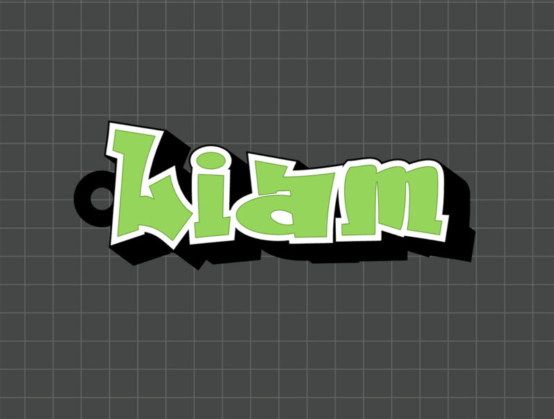custom graffiti keyring