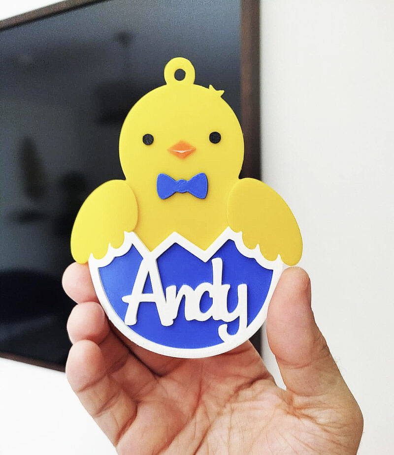 custom printed chick tag