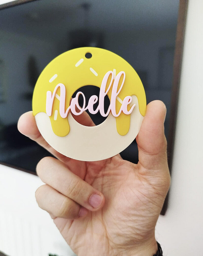 custom printed donut keyring