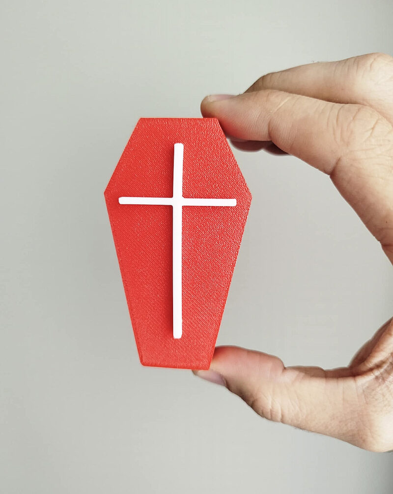 printed coffin box