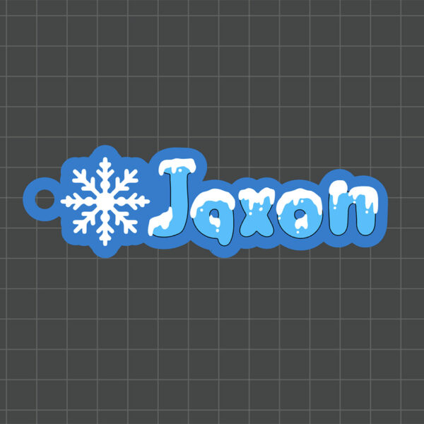 snowflake name tag