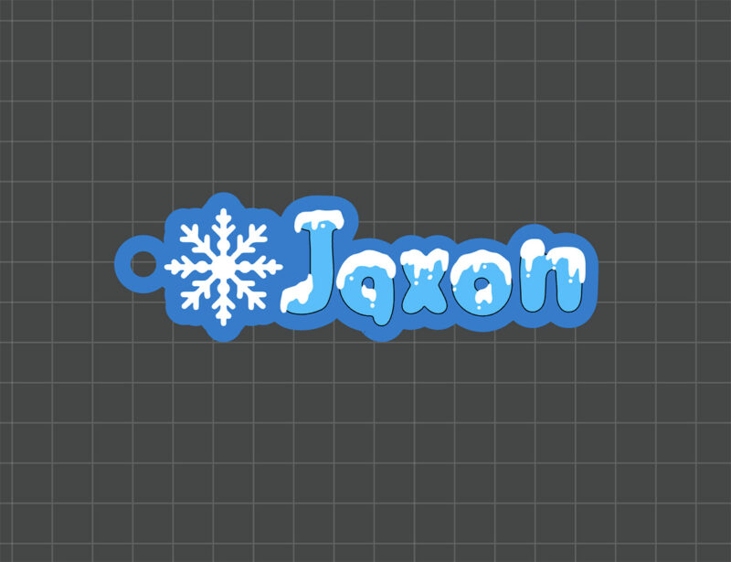 snowflake name tag