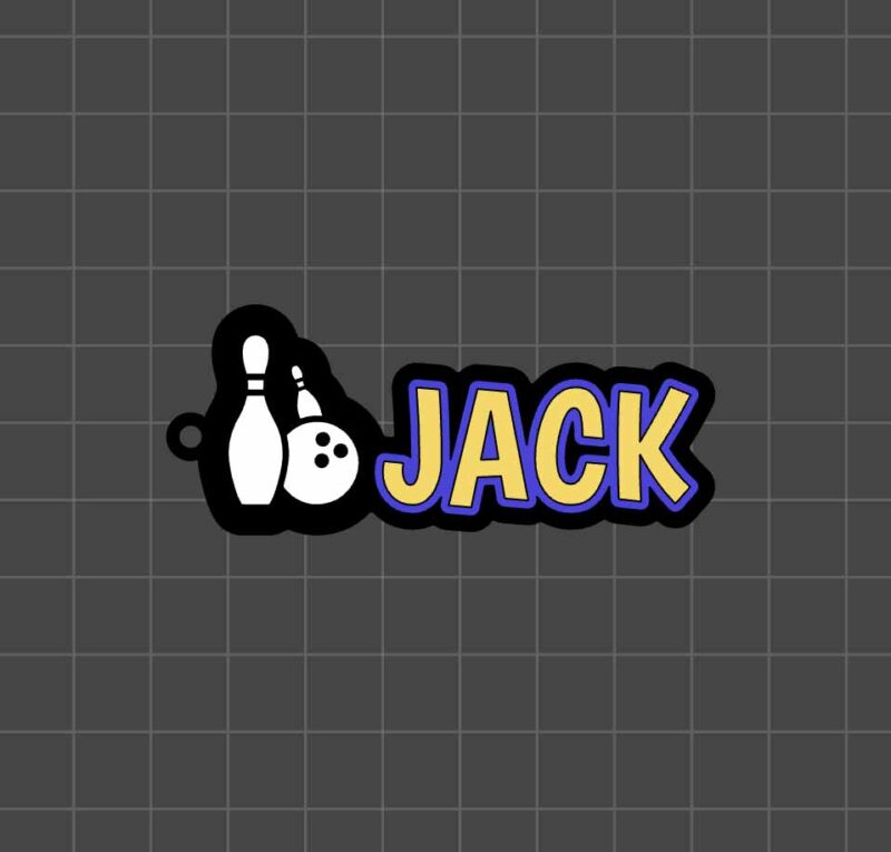 bowling keychain