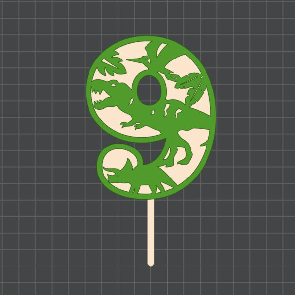 dino cake topper numbers