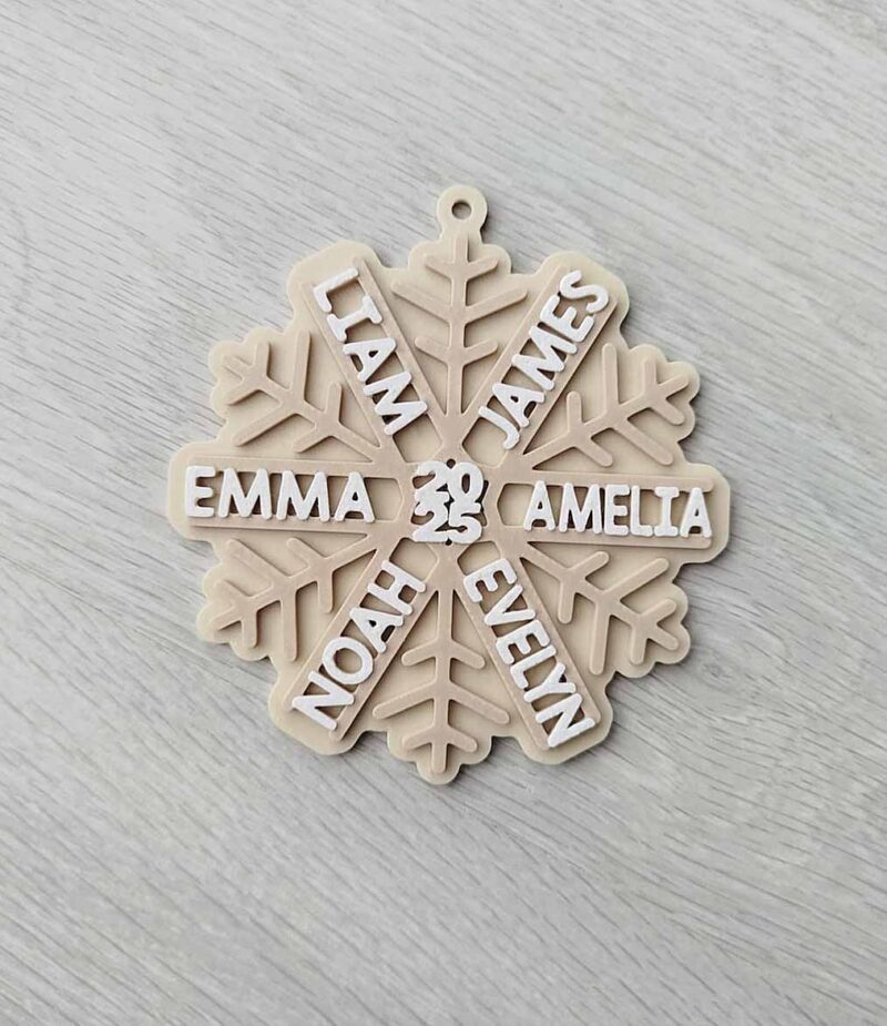 layered snowflake ornament