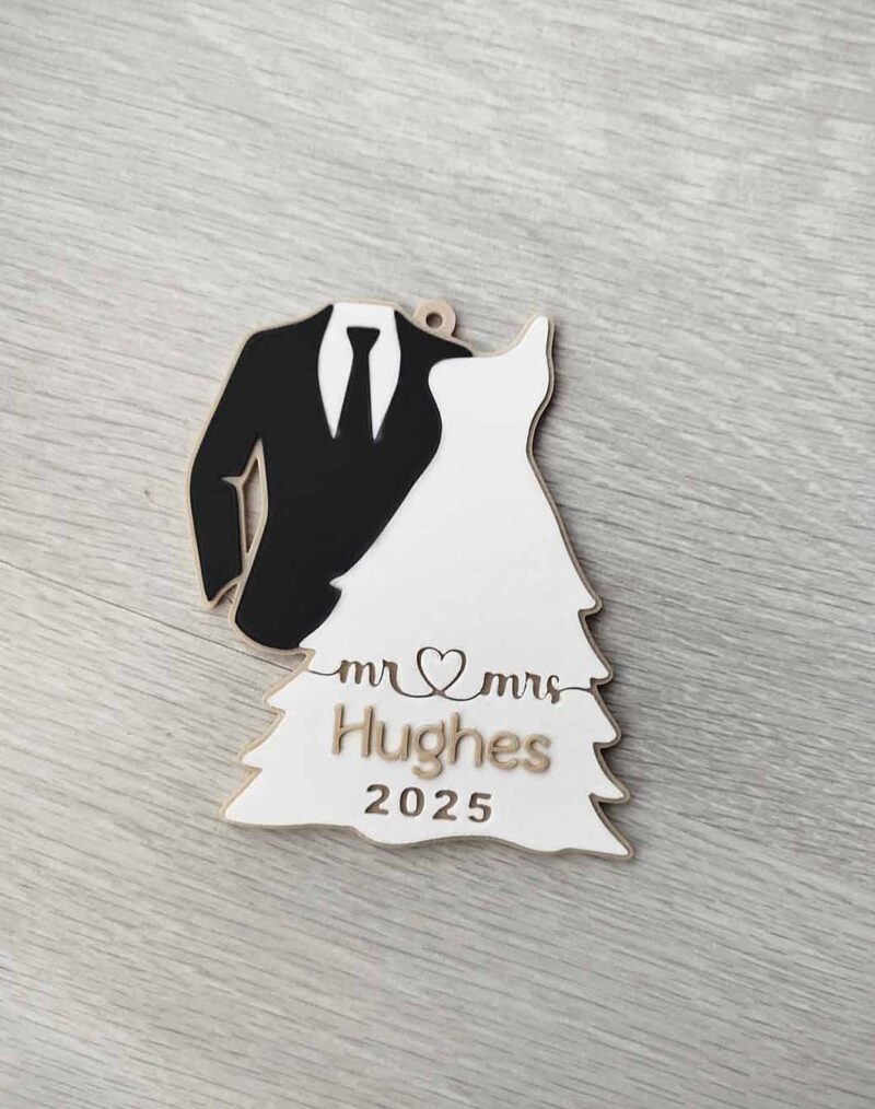 mr mrs tree decoration