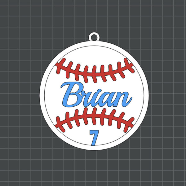 baseball name tag