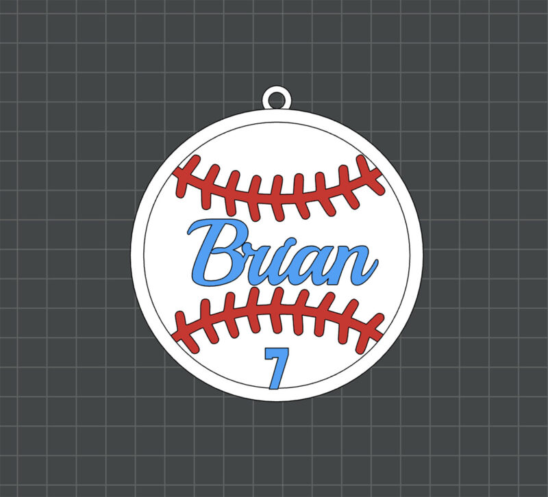 baseball name tag