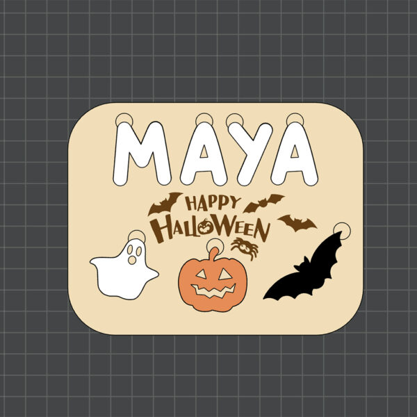 custom halloween name sign