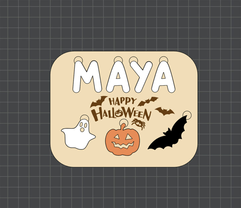custom halloween name sign
