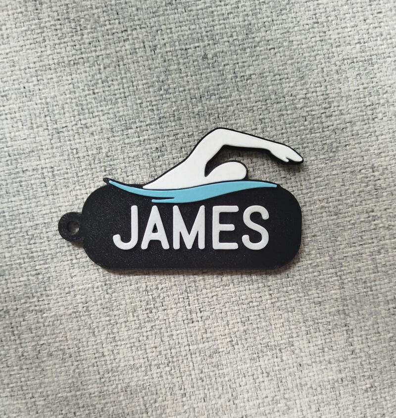 swimming keychain