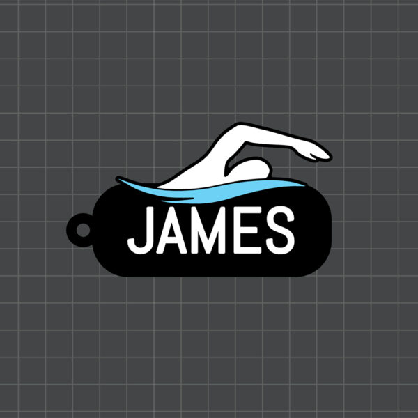 swimmer keychain