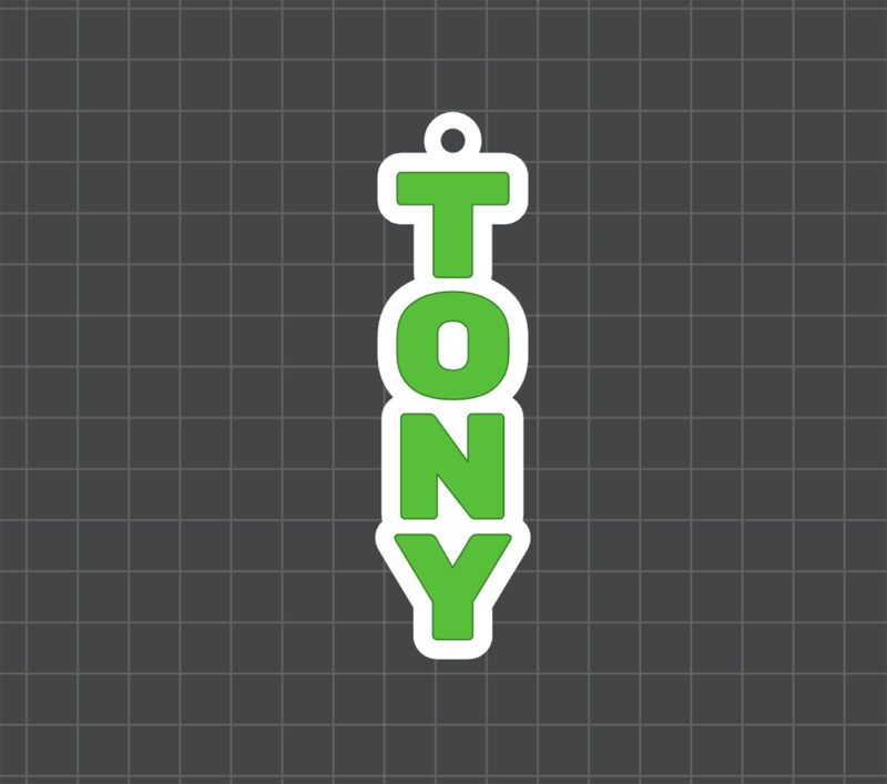vertical keychain